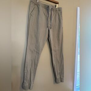 Aeropostale Tan Sweatpants with Relaxed Fit and Elastic Cuffs